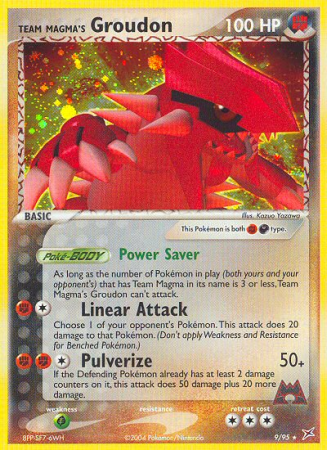 Team Magma's Groudon 9/95 EX Team Magma vs Team Aqua