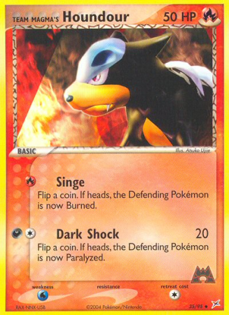 Team Magma's Houndour 35/95 EX Team Magma vs Team Aqua