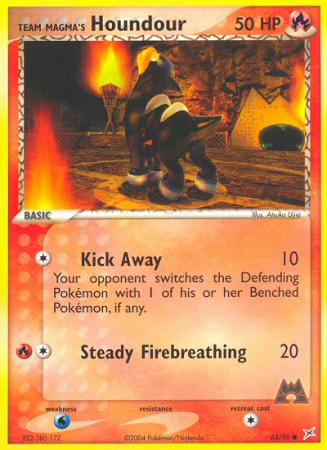 Team Magma's Houndour 63/95 EX Team Magma vs Team Aqua