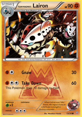 Team Magma's Lairon 13/34 XY Double Crisis