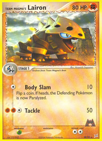 Team Magma's Lairon 20/95 EX Team Magma vs Team Aqua