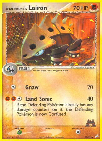 Team Magma's Lairon 36/95 EX Team Magma vs Team Aqua
