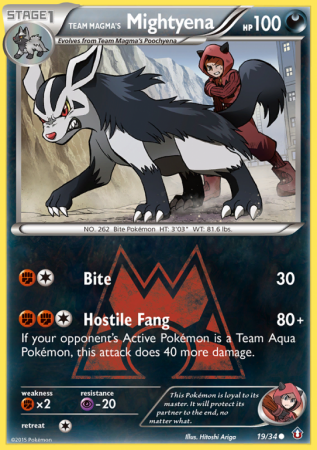 Team Magma's Mightyena 19/34 XY Double Crisis