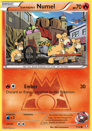 Team Magma's Numel 1/34 XY Double Crisis
