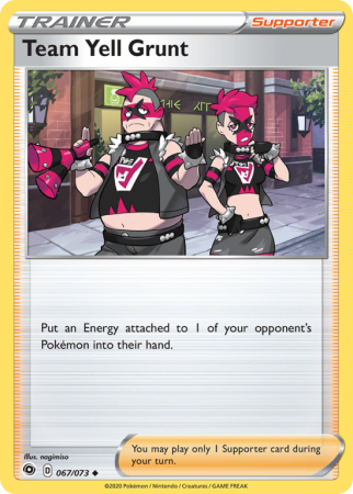 Team Yell Grunt 67/73 Sword & Shield Champion's Path