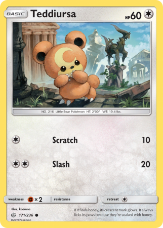 Teddiursa 171/236 Sun & Moon Cosmic Eclipse