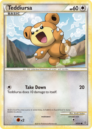 Teddiursa 65/95 HeartGold & SoulSilver HS—Unleashed