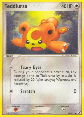 Teddiursa 77/115 EX Unseen Forces
