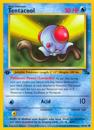 Tentacool 56/62 Base Fossil