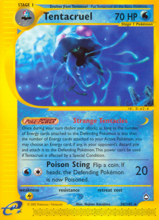 Tentacruel 38/186 E-Card Aquapolis