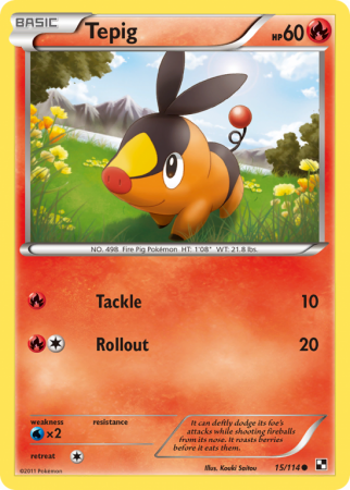 Tepig 15/114 Black & White Black & White