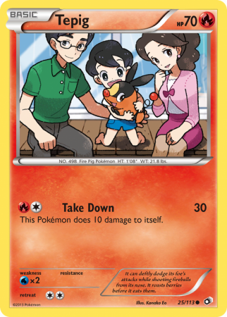Tepig 25/113 Black & White Legendary Treasures