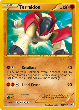 Terrakion 151/149 Black & White Boundaries Crossed