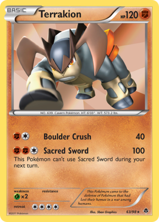 Terrakion 63/98 Black & White Emerging Powers