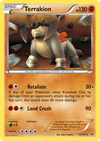 Terrakion 73/101 Black & White Noble Victories