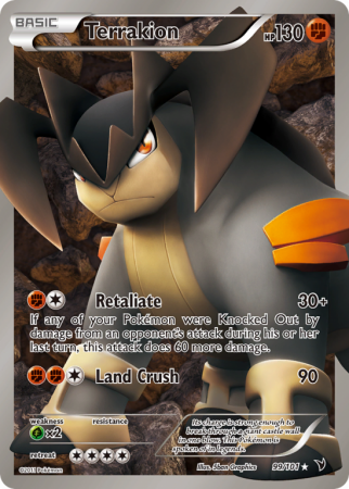 Terrakion 99/101 Black & White Noble Victories