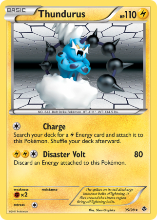 Thundurus 35/98 Black & White Emerging Powers