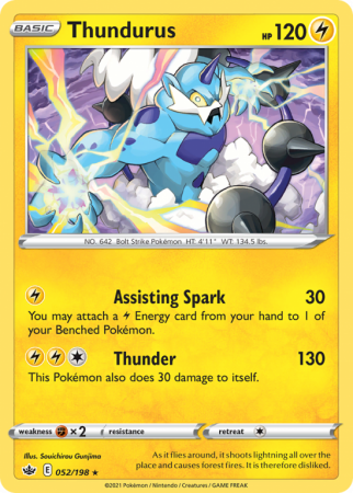 Thundurus 52/198 Sword & Shield Chilling Reign