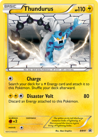 Thundurus BW41/101 Black & White BW Black Star Promos