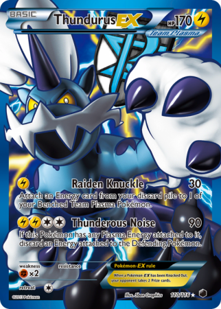 Thundurus-EX 110/116 Black & White Plasma Freeze