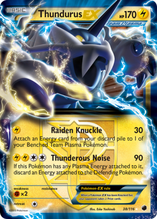 Thundurus-EX 38/116 Black & White Plasma Freeze