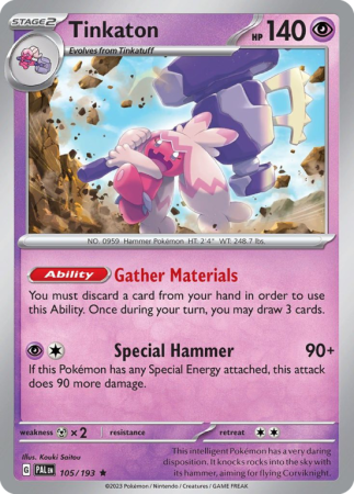 Tinkaton 105/193 Scarlet & Violet Paldea Evolved