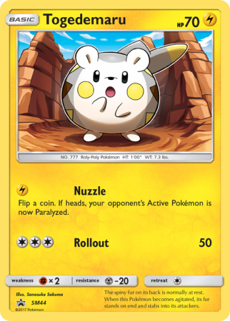 Togedemaru SM44/156 Sun & Moon SM Black Star Promos