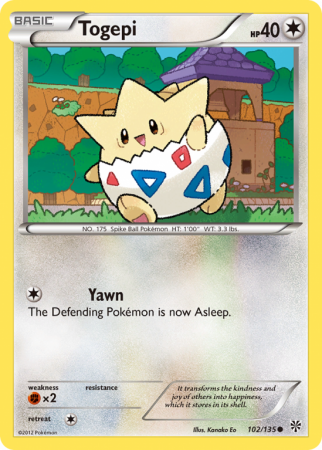 Togepi 102/135 Black & White Plasma Storm