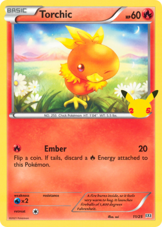 Torchic 11/25 Other McDonald's Collection 2021