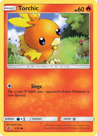 Torchic 4/70 Sun & Moon Dragon Majesty