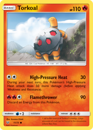 Torkoal 11/73 Sun & Moon Shining Legends