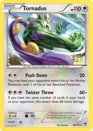 Tornadus 86/111 XY Furious Fists