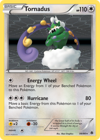 Tornadus 89/98 Black & White Emerging Powers