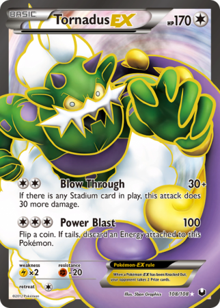 Tornadus-EX 108/108 Black & White Dark Explorers