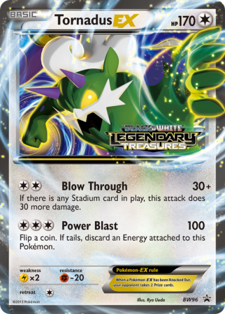 Tornadus-EX BW96/101 Black & White BW Black Star Promos