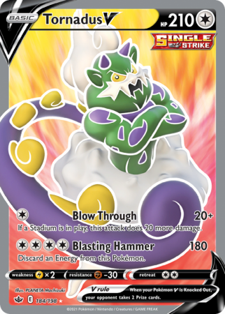 Tornadus V 184/198 Sword & Shield Chilling Reign