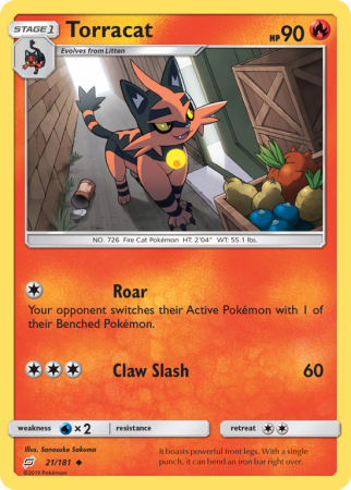 Torracat 21/181 Sun & Moon Team Up