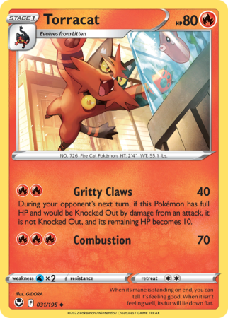 Torracat 31/195 Sword & Shield Silver Tempest
