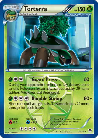 Torterra 3/135 Black & White Plasma Storm