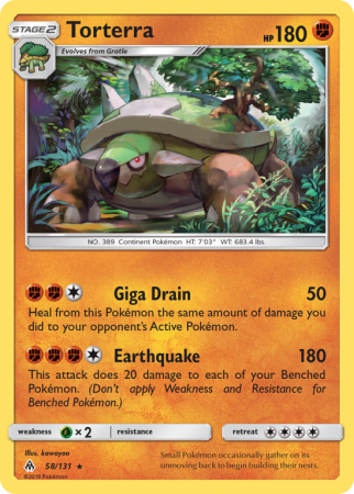 Torterra 58/131 Sun & Moon Forbidden Light