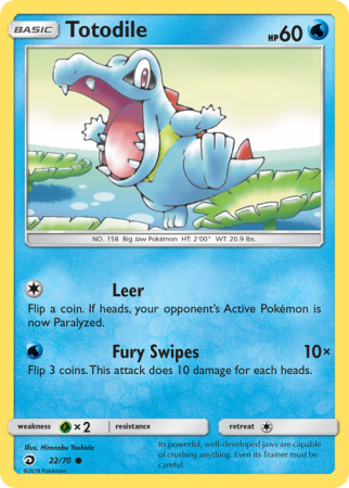Totodile 22/70 Sun & Moon Dragon Majesty