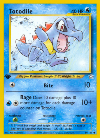 Totodile 80/111 Neo Neo Genesis