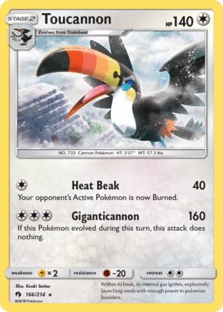 Toucannon 166/214 Sun & Moon Lost Thunder