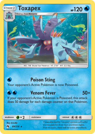 Toxapex 69/214 Sun & Moon Lost Thunder