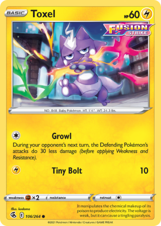 Toxel 106/264 Sword & Shield Fusion Strike