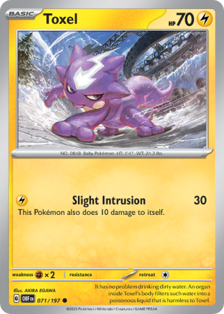 Toxel 71/197 Scarlet & Violet Obsidian Flames