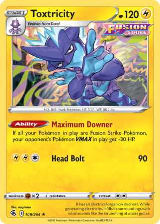 Toxtricity 108/264 Sword & Shield Fusion Strike