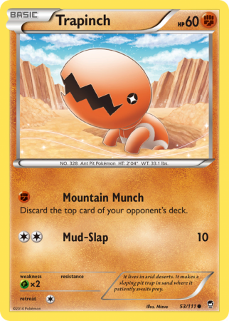 Trapinch 53/111 XY Furious Fists
