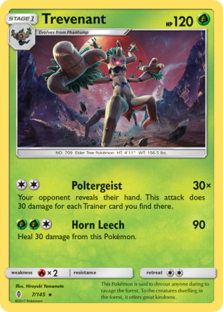Trevenant 7/145 Sun & Moon Guardians Rising