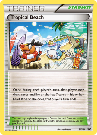 Tropical Beach BW28/101 Black & White BW Black Star Promos
